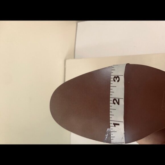 COACH NEW Monique Cognac Leather Tall Knee Boots Flat Minimalist Riding Tan 6 - Picture 15 of 16